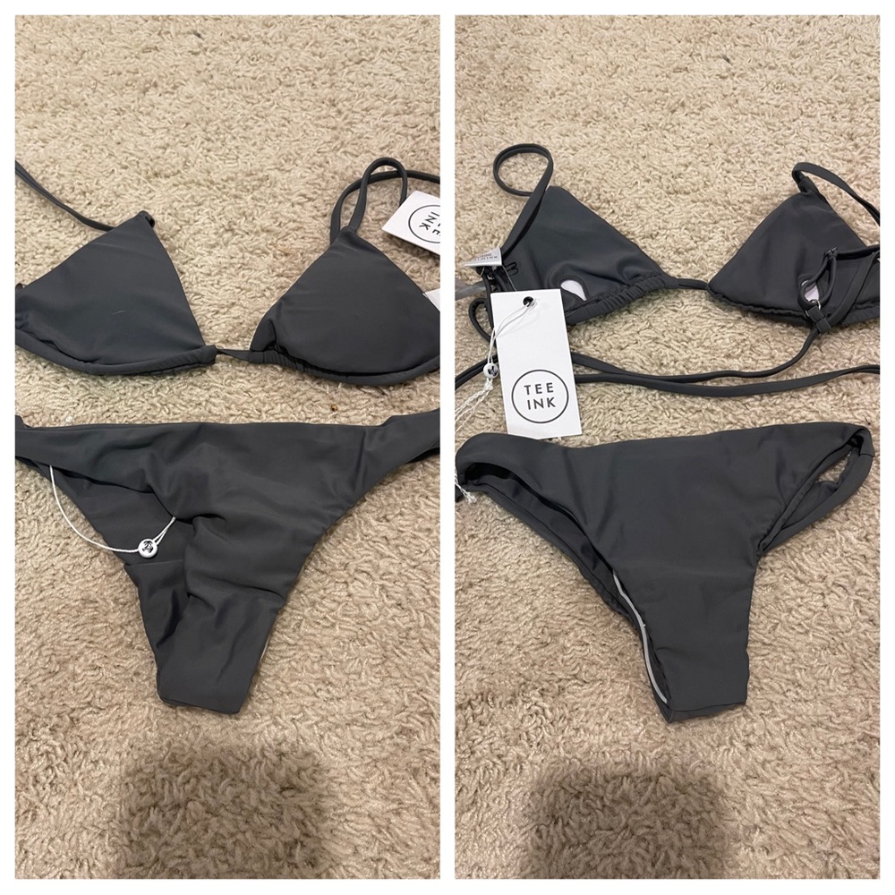 NWT! Tee Ink grey bikini